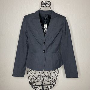 Ann Taylor Factory Gray Blazer Womens Size 6 NWTS MSRP $159